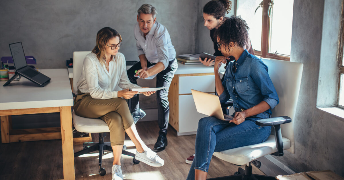 creative people collaborating